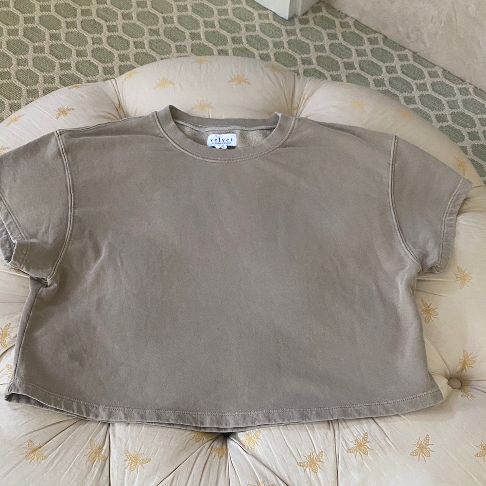 Velvet by Graham & Spencer Tan Short Sleeve Tee